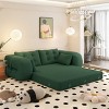 King Size Human Dog Bed, 3-in-1 Foldable Sofa Couch with Surroundings, Teddy Fabric Foam-Filled Sleeper Floor Sofa for Living Room-Baofuwish - 2 of 4