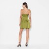 Women's Satin Mini Slip Dress - Wild Fable™ Olive Green - 3 of 3