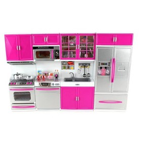 My Modern Kitchen Full Deluxe Kit Battery Operated Kitchen Playset : Refrigerator, Stove, Sink, Microwave - 1 of 4