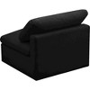 Meridian Furniture,Plush Velvet Standard Comfort Modular Armless Chair - 3 of 4