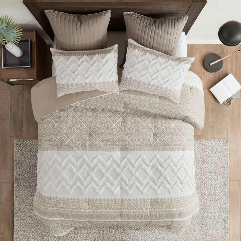 3pc Mila Cotton Comforter Set with Chenille Tufting - Ink+Ivy, 1 of 13