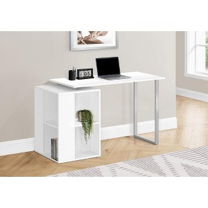 PAGED L Shaped Computer Desk, Simple Modern Office Desk with 2 Storage Shelves for Office, Study - 1 of 4