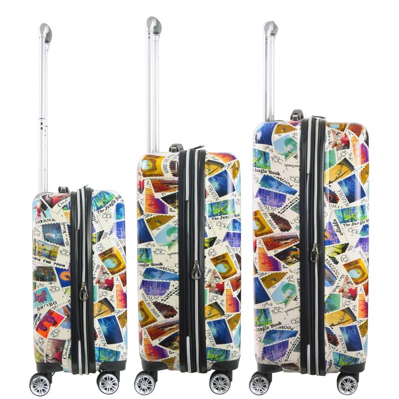 DISNEY Ful  Disney 100 Years Stamps ABS 3pc Hard-sided Spinner Luggage Set, 4 of 6