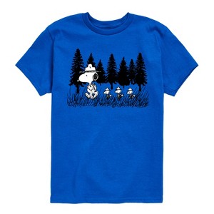 Boys' - Peanuts - Troopping Along Short Sleeve Graphic T-Shirt - 1 of 4