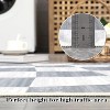 Acekool 2x6 Washable Plaid Rug – Modern Non-Slip Hallway Carpet, Stain-Resistant Geometric Design in Coastal Blue - 4 of 4
