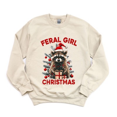 Simply Sage Market Women's Graphic Sweatshirt Feral Girl Christmas