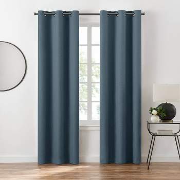 2pk Eclipse Room Darkening Marston Grommet Curtain Panels Indigo