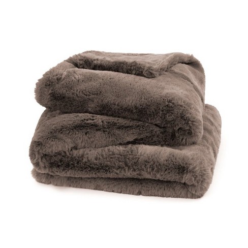 Oversized Ultra Soft Faux Fur Throw Blanket - 50" x 70" | BOKSER HOME - image 1 of 4