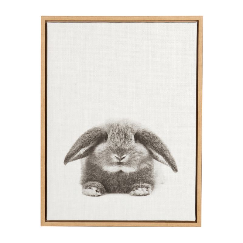 24" x 18" Rabbit Framed Canvas Art - Uniek, 1 of 6