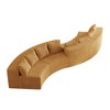 Oversized 156" 8-Seater Semi-Circular Curved Corduroy Modular Sectional Sofa with 8 Pillows, No Assembly Couch - 4 of 4