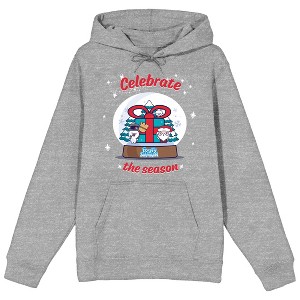 Frosty the Snowman Frosty, Santa Claus, and Bunny Men's Athletic Heather Graphic Hoodie - 1 of 1