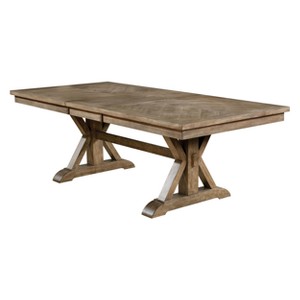Iohomes Jellison Transitional Expandable Dining Table Light Oak - HOMES: Inside + Out, Brown