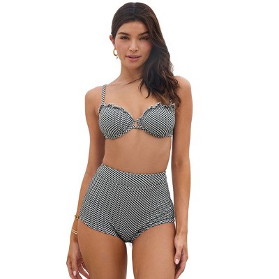 VENUS Womens Gingham Retro Swim Short