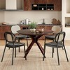 Infurnic Coffee Tables, Modern Dining Table with four sturdy table legs, Round Table for Kitchen or Living Room, Brown, 47.2"*47.2"*30.3" - 2 of 4
