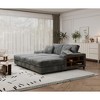VASIP Convertible Oversized Double Lounge Chair - Fluffy Corduroy Fabric, Combination Design，Modern Sleeper Sofa Chair，for Living Room，Apartment - 3 of 4