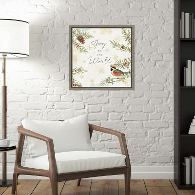 Joy to the World Christmas Bird Canvas Print