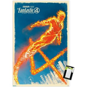 Trends International Marvel Fantastic Four: First Steps (2025) - The Human Torch Unframed Wall Poster Prints - 1 of 4