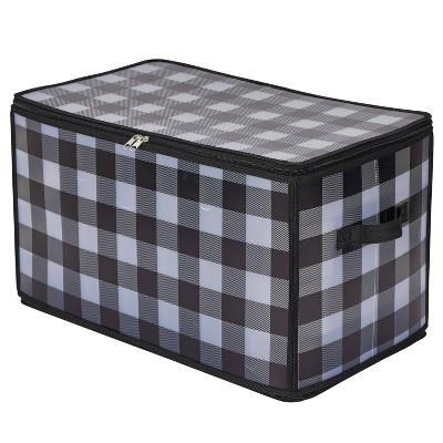 Organize It All 112ct Ornament Storage Organizer Buffalo Plaid