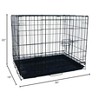 YML 30-Inch Foldable Light Duty Door Dog Crate with Wire Bottom Grate and Plastic Tray Black - 2 of 2