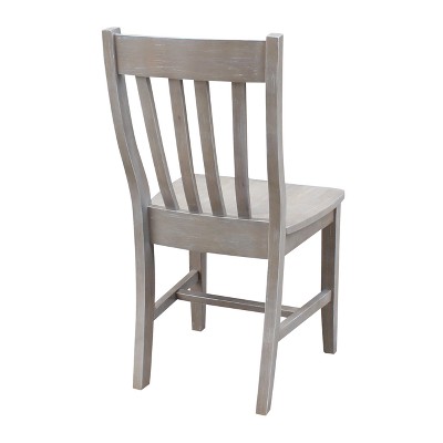 Elegant High Slat Solid Wood Cafe Chair in Rich Red