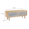 Modway Kurtis 52" TV Stand – Oak Wood Entertainment Center with Storage Shelves and Cord Management for Flat Screen TVs - 3 of 4