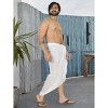 LA LEELA Men's Casual Vacation Sarong Pareo Wrap One Size White Solid - 2 of 4