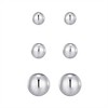 Adornia Tarnish Resistant Silver Set of 3 Ball Stud Earrings - 4 of 4