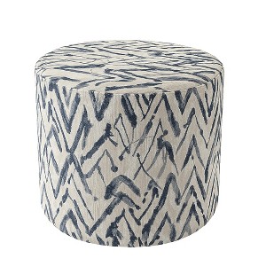 Wovenbyrd Hampton 19" Round Pouf Ottoman - 1 of 4