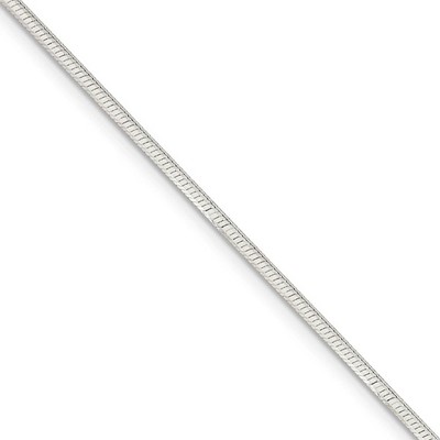 Black Bow Jewelry 1.65mm, Sterling Silver Octagon Solid Snake Chain Necklace