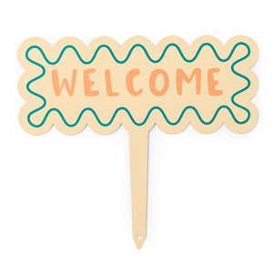 Metal Garden Stake Outdoor Decor Welcome - Bullseye's Playground™ - 1 of 3