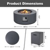 UPHA 28-inch Outdoor Round Fire Pit Table Propane for Outside Patio with Tank Cover - 3 of 4