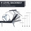 Syemin Patio Chaise Lounges, Portable Foldable Lounge Chair, Adjustable Angle Multifunctional Patio Lounge Chair, Black, 73.5"*22.75"*14.25" - 4 of 4