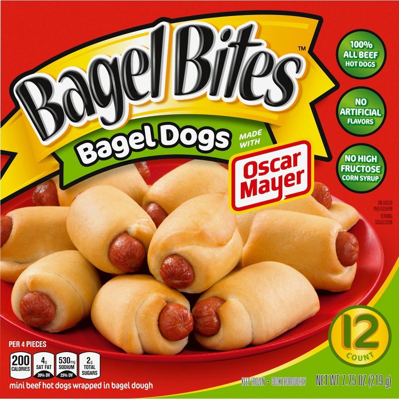 Bagel Bites Bagel Dogs with Oscar Mayer Frozen Snacks - 7.75oz/12ct, 6 of 11