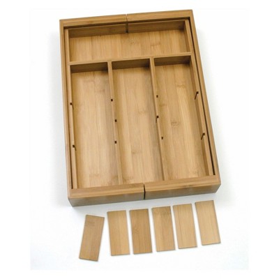 Natural Bamboo Expandable Organizer with Removable Dividers