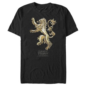 Men's Game of Thrones Iron Anniversary Lannister Metal Lion Crest T-Shirt - 1 of 4