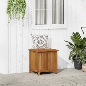 vidaXL Patio Storage Box 23.6"x19.7"x22.8" Solid Wood Acacia - 1 of 4