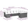 vidaXL Garden Sofa Set Beige and Brown PE Rattan Large Removable Covers - 3 of 4
