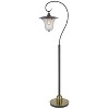 Cal Lighting 60W Walcott downbridge Lantern Metal Floor lamp with bubbled Glass Shade - 2 of 4