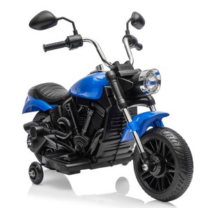 12V Kids Ride On Motorcycle, 3-Wheel Electric Bike with Training Wheels, Music, One-Button Start, Reverse, USB & Headlight - 1 of 4