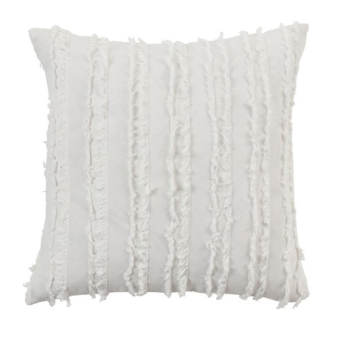 White fringe pillow sale