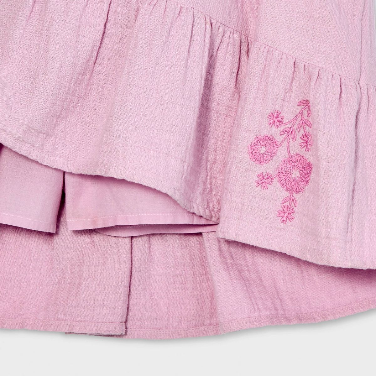 Girls' Floral Embroidered Gauze Skort - Cat & Jack™ - thumbnail 9