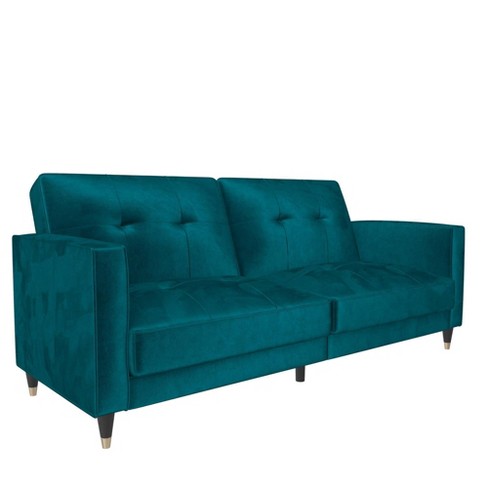 Tufted deals futon couch