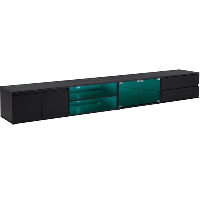 NicBex TV Stand with Faux Marble Tabletop for TVs up to 105 Inches,TV Media Console Table with 2 Drawers and Cabinets