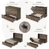 AMERLIFE Murphy Bed, Cabinet Bed Frame with Charging Station and Storage Drawer - 4 of 4