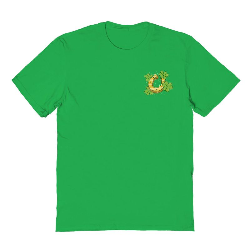 Rerun Island Men's Lucky Horseshoe Short Sleeve Graphic Cotton T-Shirt, 1 of 2