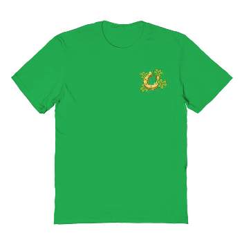 Rerun Island Men's Lucky Horseshoe Short Sleeve Graphic Cotton T-Shirt