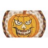 Earth Rugs 7" Round Jack O’ Lantern Coaster – Spooky Fall Lodge & Cabin Decor - 2 of 3