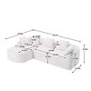 NicBex L-Shaped Modular Sectional Sofa,3-Seat Boucle Couch with Chaise and 5 Pillows for Living Room,Apartment,Office - 3 of 4
