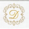 Linum Home Textiles 100% Turkish Cotton MONICA Gold Thread 2PC Embellished Hand Towel Set - 3 of 3