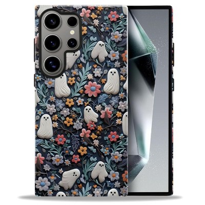 BONGEEK Case Compatible with Samsung Galaxy S24 Ultra,Scratch Resistant Hybrid 2-Layer Hard Shell Bright Phone Case, Floral